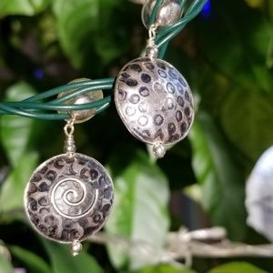 Sterling Tribal Hammered Earrings